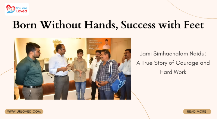 Born Without Hands, Vizianagaram Man Writes His Way to Success with Feet